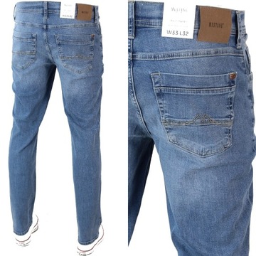 MUSTANG WASHINGTON SLIM STRAIGHT SPODNIE JEANS _ W36 L34