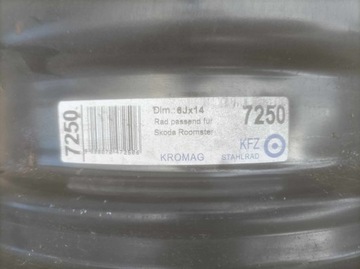 DISK OCELOVÝ ALCAR STAHLRAD 6.0" X 14" 5X100 ET 37