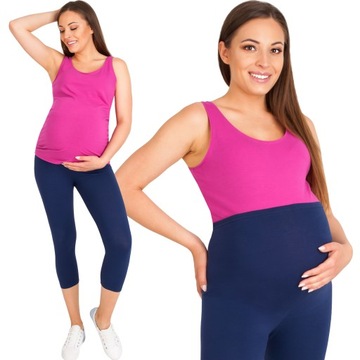 LEGGINSY CIĄŻOWE RYBACZKI Z PANELEM ROZM S