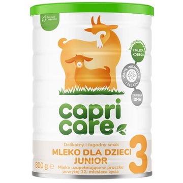 CapriCare 3 Junior mleko następne powyżej 12 miesiąca na mleku kozim 800 g