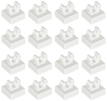 LEGO Płytka zaczep klip 1x1 TILE UCHWYT (15712/6054551) x 16 biała white