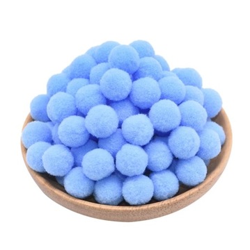 Niebieskie Pompony 1,5 CM 10szt pompon