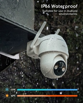Kamera Zewnętrzna WiFi 2K OBROTOWA ZOOM Akumulator