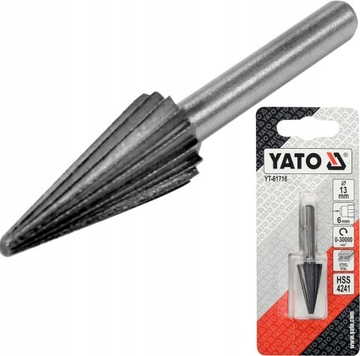 YATO FREZ PILNIK TRZPIENIOWY METALU HSS 13mm STOŻKOWY