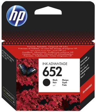 Oryginalny tusz nr 652 Black/Czarny do HP 3775