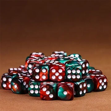 НАБОР ИЗ 5 КОСТИКОВ ДЛЯ РПГ D6, ШЕСТИГРАННЫЕ КОСТИ ДЛЯ БАЛЛАДИНОВ, 1,1 СМ