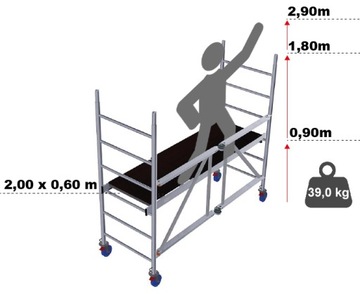 Строительные леса KRAUSE ProTec XS 200x60 2,90 м 942104