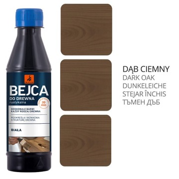 Bejca Do Drewna Rustykalna Dragon 200ml DĄB CIEMNY