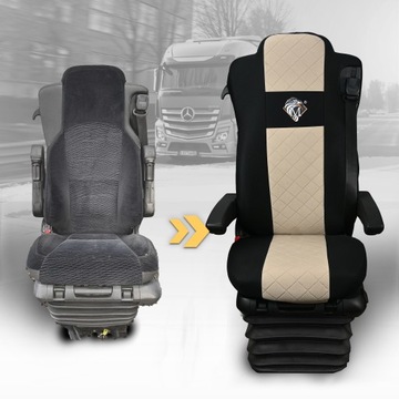Pokrowce na fotele MERCEDES ACTROS MP4, MP5 BEŻ