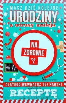 Kartka urodzinowa z receptą z humorem zabawna JCX6