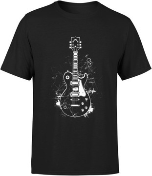 KOSZULKA GITARA MĘSKA PREZENT DLA GITARZYSTY ROCK T-SHIRT MĘSKI TSHIRT