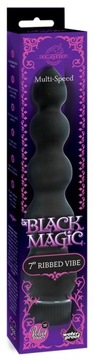 BLACK MAGIC - 7 INCH RIBBED WIBRATOR PROJEKTOWY