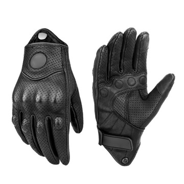 Motorcycle Gloves Sheepskin Breathable Windproof Comfortable Full Finger Cy