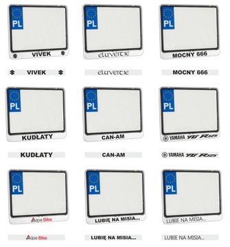Мотоциклетная пластина хромированная рамка с надписью логотипа