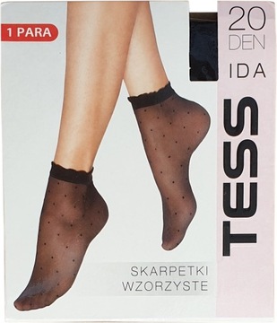 skarpetki cienkie wzorzyste KROPECZKI GROSZKI TESS