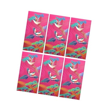 6 красных конвертов с китайским Новым годом