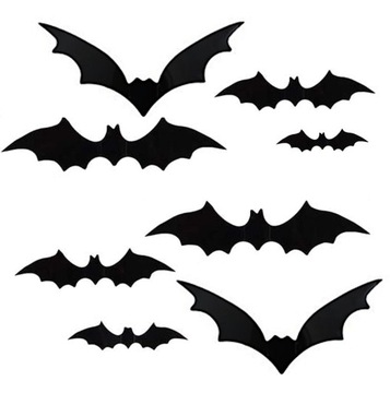 УКРАШЕНИЯ ДЛЯ ХЭЛЛОУИНА 3D НАКЛЕЙКИ С ЛЕТУЙ ЛЕТОЙ ЛЕТОЙ 70 ШТ.