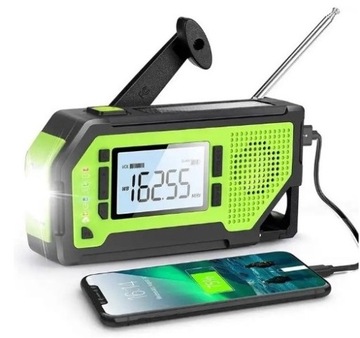 Radio Alarmowe Solarne AM FM Korba SOS 2000mAh