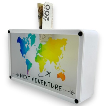 Копилка с вашим текстом и графикой, большой контейнер для подарка Next Adventure.