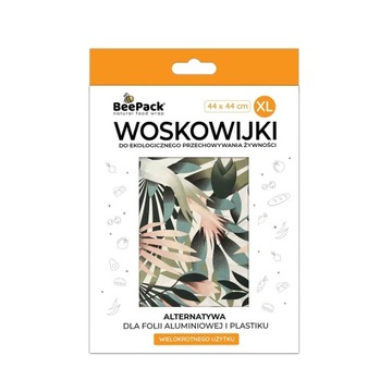Woskowijka do przechowywania żywności, DZIKA JUNGLA, XL (44x44cm), BeePack