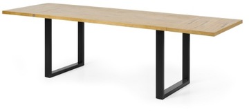 Stół rozkładany 90x200x300 Dąb Sękaty+ CZARNY