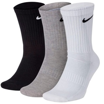Nike ponožky ponožky mix čierne sivé biele vysoké SX4508-965 L