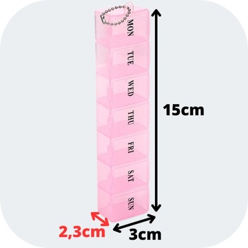 УПАКОВОЧНАЯ КОРОБКА КОНТЕЙНЕР КАССЕТА ДЛЯ ЛЕКАРСТВ РОЗОВАЯ