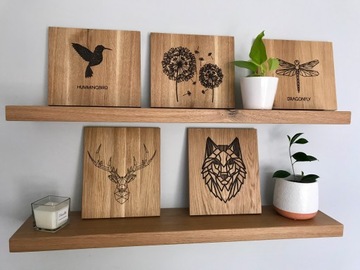 ДЕРЕВЯННАЯ ПОЛКА 100см ДУБ