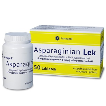 Asparaginian Lek 17 mg jonów magnezu+54 mg potasu