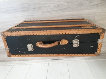 довоенный чемодан, старинный деревянный сундук, антиквариат, старый