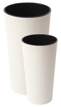 ZESTAW 2 WYSOKICH DONIC LILIA JUMPER śr. 19cm/25cm KREM MAT Lamela
