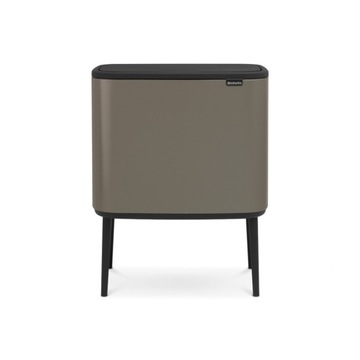 Kosz na śmieci metal Brabantia 34l szary