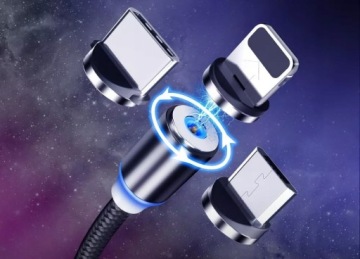 МАГНИТНЫЙ КАБЕЛЬ 3в1 MICRO TYPE-C USB-C к IPHONE