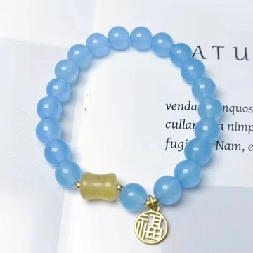 Fu Character Lucky Jade Crystal Antique Bracelet Creative Bohemian
