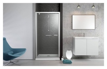 RADAWAY Twist DW 90 сатиновая душевая дверь