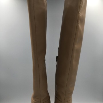 Buty damskie kozaki NA-KD Leather Knee r.36