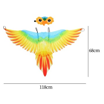 Zestaw kostiumów ptaka dla dzieci Kostium na Halloween Ptak Peleryna Ubieranka Płaszcz w kolorze pomarańczowym