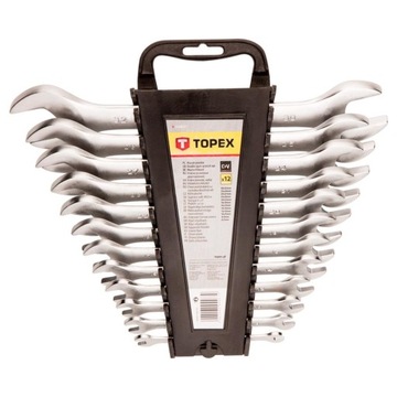 Klucze płaskie dwustr. 6-32 mm 12 szt TOPEX 35D657