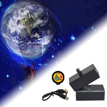 Świąteczne światła projekcyjne Fotografia tła z 1 filmem