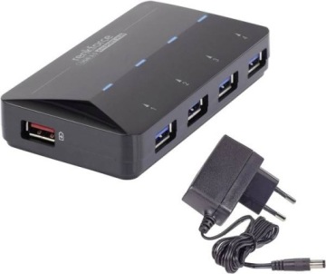 Renkforce 4x +1 USB 3.0 USB-концентратор черный