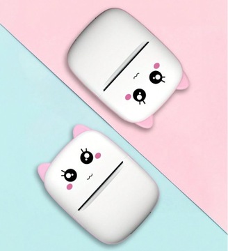 МИНИ-ТЕРМОПРИНТЕР DRUKUŚ РОЗОВЫЙ ПОРТАТИВНЫЙ ДЛЯ ФОТОГРАФИЙ + 11 РОЛИКОВ БЕСПЛАТНО