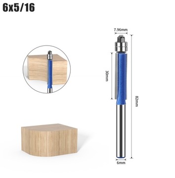 4 sztuki frezu frezującego prostego z łożyskiem do drewna wyrównujący trzpień 6 mm