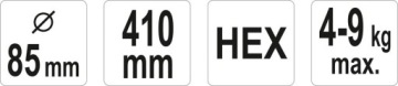 СПИРАЛЬНО-СТЕРЖНЕВАЯ МЕШАЛКА 85 X 410 ММ HEX YATO
