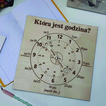 zegar edukacyjny dla dzieci do nauki eko 20 montessori tarcza analogowa