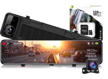 Видеорегистратор T12CM с матрицей SONY IMX307 2K + FullHD 128