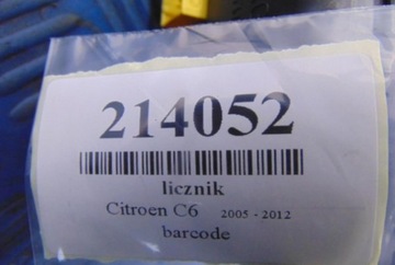 CITROEN C6 PŘÍSTROJOVÁ DESKA