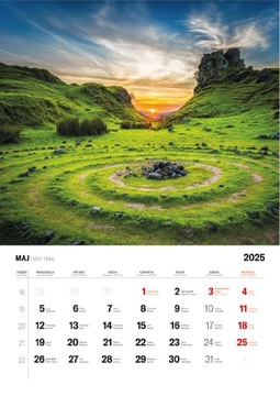 089 Календарь на 2025 год А3 Шотландия вертикальный 7 карточек