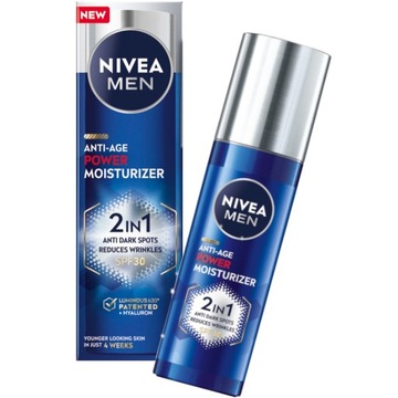 NIVEA MEN KREM DO TWARZY ANTI AGE POWER NAWILŻAJĄCY PRZECIW PRZEBARWIENIOM