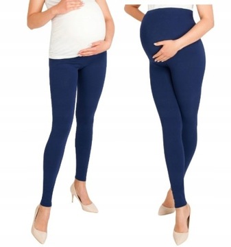 LEGINSY WYSOKI STAN GETRY CIĄŻOWE LEGGINSY BAWEŁNIANE DUŻE ROZMIARY XL