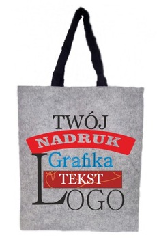 Torba, torebka filcowa z własny nadrukiem 2-str